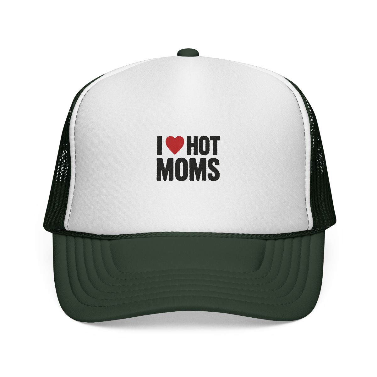 Funny I Love Hot Moms Absurd Trucker Hat - alternate angle 2, merchandise