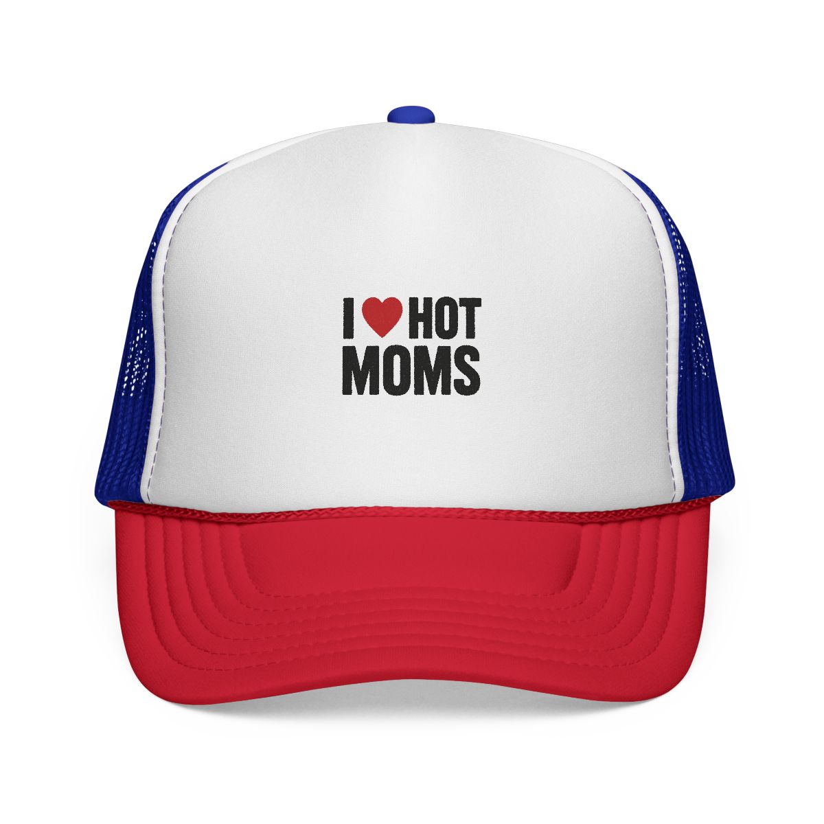 Funny I Love Hot Moms Absurd Trucker Hat - alternate angle 5, merchandise