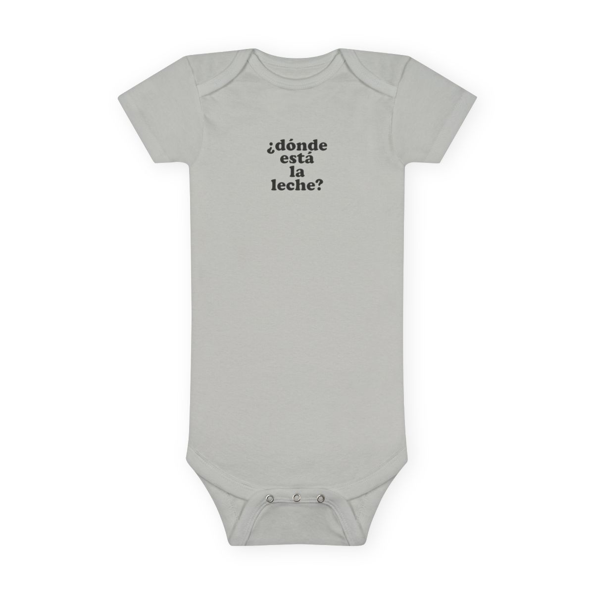 Donde Esta La Leche Grey Onesie - alternate angle 3, merchandise