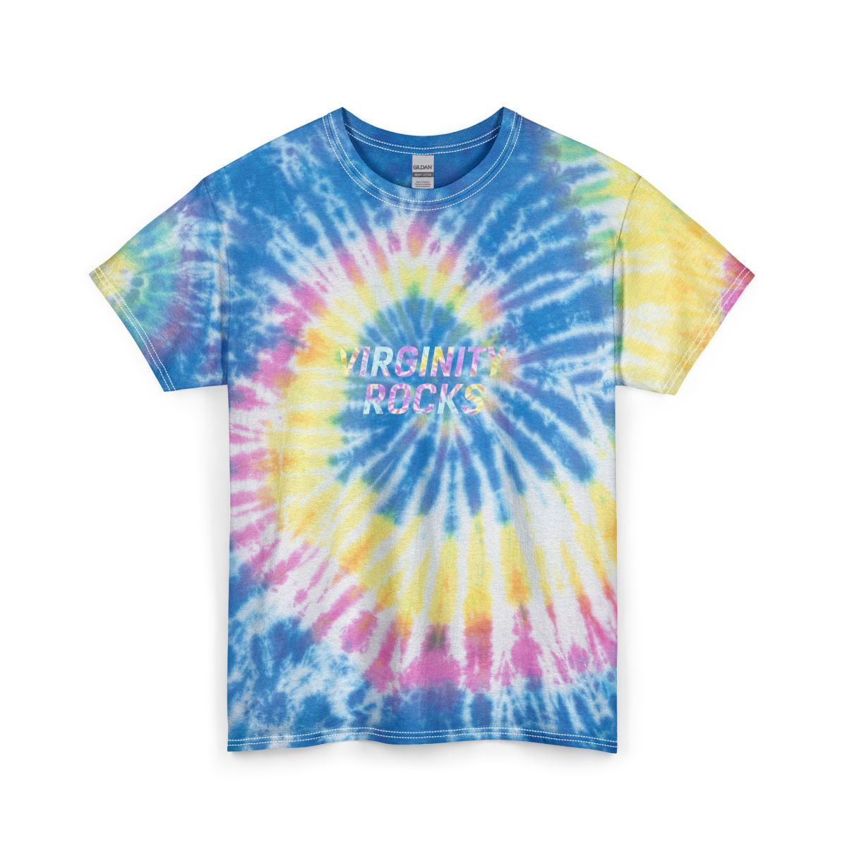 Virginity Rocks Tie Dye Tee