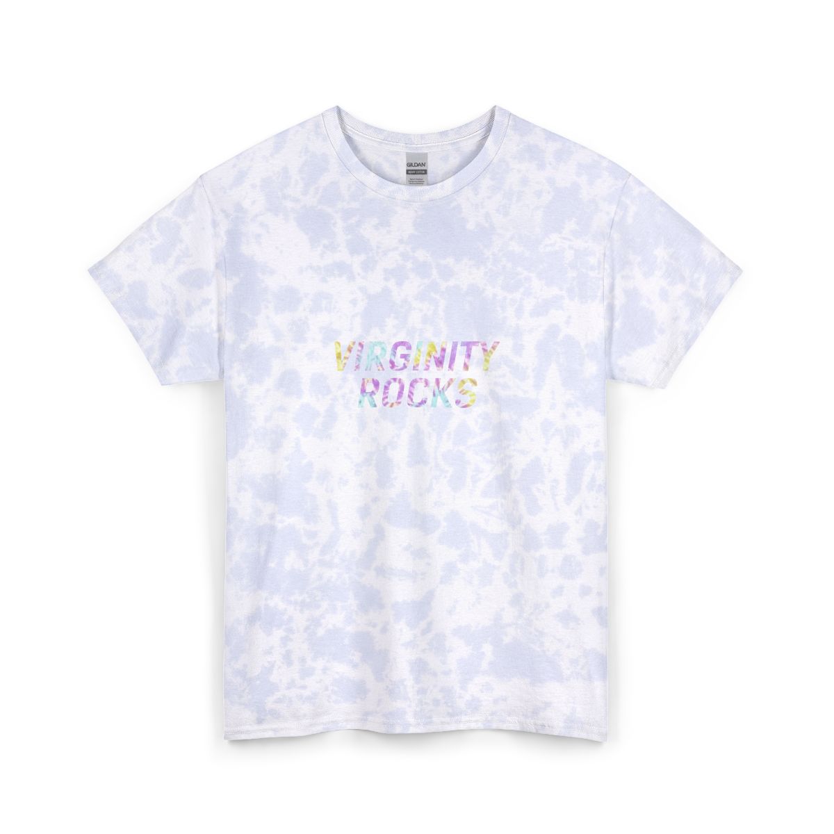 Virginity Rocks Tie Dye Tee - alternate angle 2, merchandise