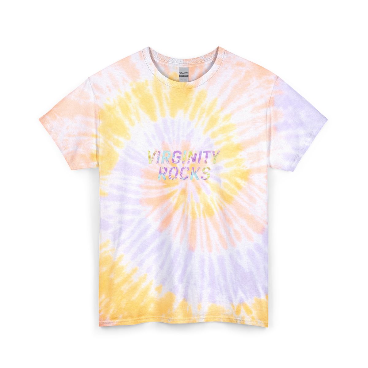 Virginity Rocks Tie Dye Tee - alternate angle 3, merchandise