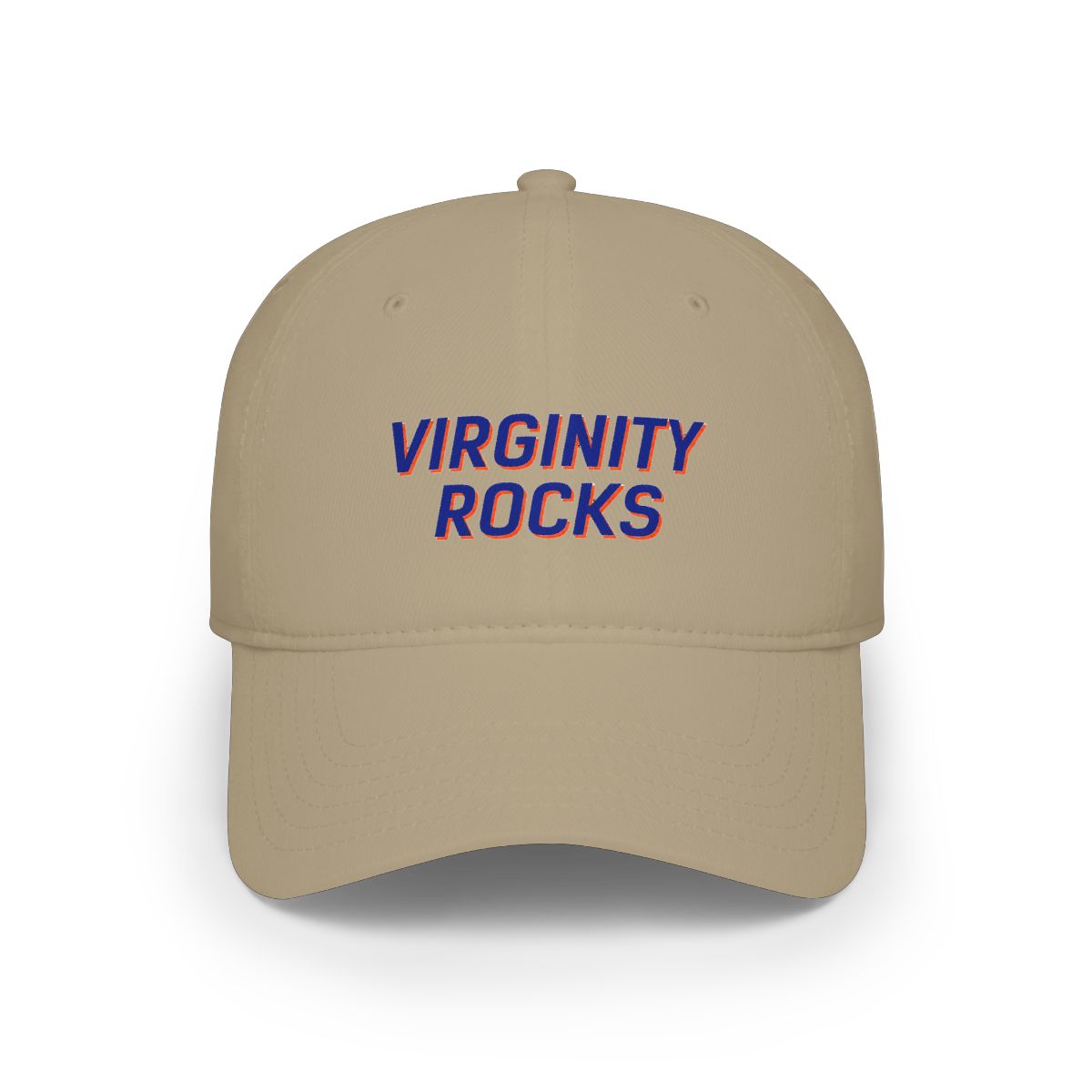 Virginity Rocks Orange Hat - alternate angle 3, merchandise
