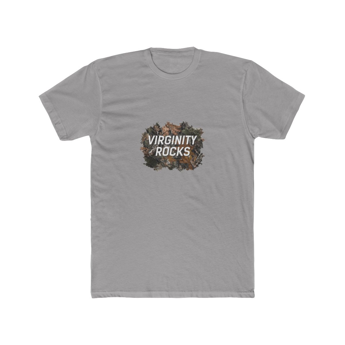 Virginity Rocks Camo Tee - alternate angle 4, merchandise