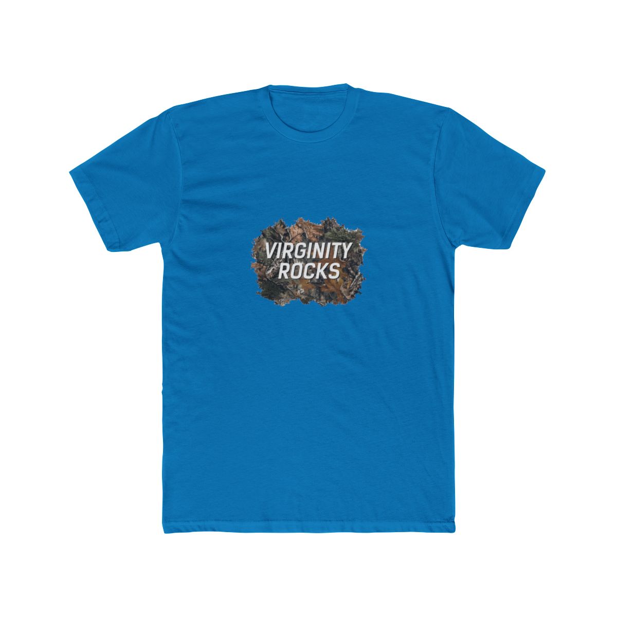 Virginity Rocks Camo Tee - alternate angle 3, merchandise